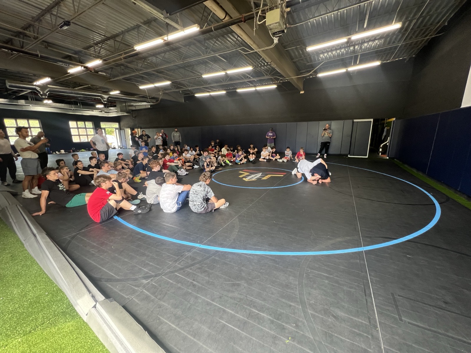 Wrestling training at Earned Run Training Academy